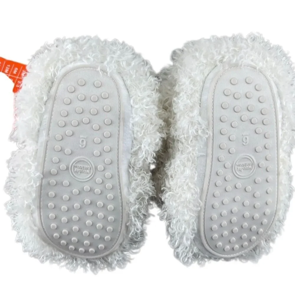 Baby Girl Llama Fuzzy Cozy Slippers Shoes Size 6
